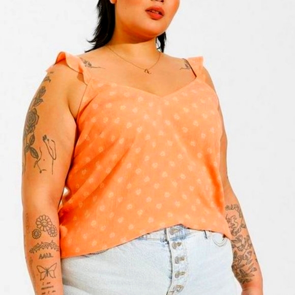 ❤️NWT VINTAGE TORRID FLORAL WASHABLE CRINKLE GAUZE CAMI - PEACH TANK - PLUS SIZE - Picture 11 of 15